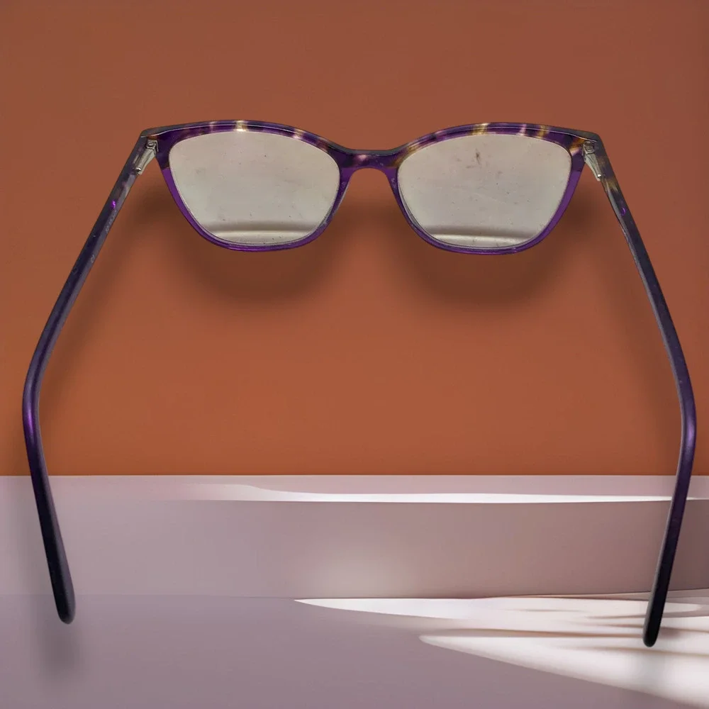 Adin Thomas Eyeglasses Frames Only Purple Havana Full Rim AT-414 C1 52-17-140mm